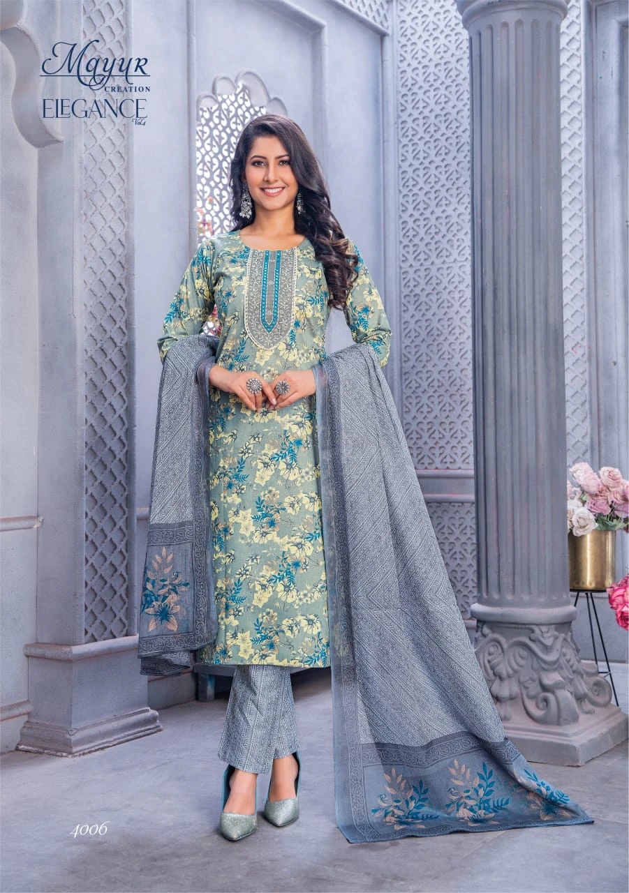 Mayur Elegance Vol 4 Cotton Wholesale Readymade Salwar Suit Catalog — Wholesale Salwar Suits, Mayur Dress wholesale from Surat - Gallery Image 8